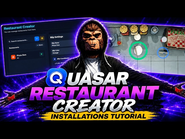 Quasar Restaurant Creator installieren & Showcase | FiveM Tutorial (ESX) | Deutsch