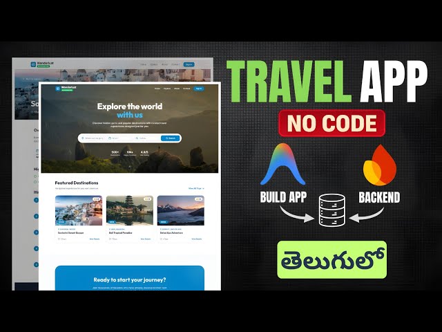 I Built a Travel Ticket Booking App ( NO CODING )🔥 | Antigravity UI + Firebase in Telugu