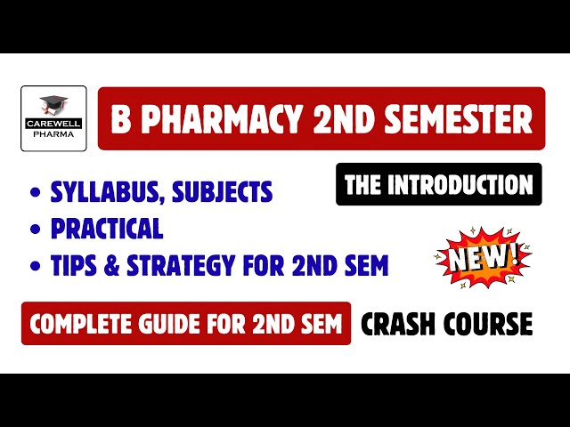 B Pharmacy 2nd semester | Introduction Syllabus Subjects Crash Course | Carewell Pharma 2nd semester