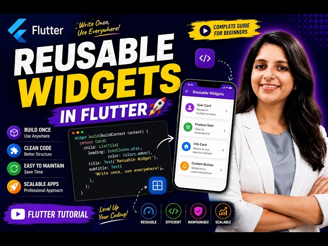 Reusable Widgets in Flutter | Build Clean & Reusable UI | Flutter Malayalam Tutorial #flutter