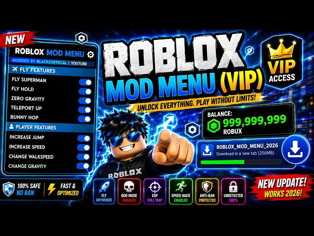 Roblox Mod Menu V2.706.750 Unlimited Robux | Roblox Mod Apk 2026 | Roblox MOD MENU Unlimited Robux