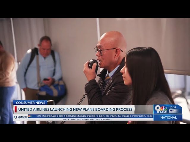 United Airlines launches new plane boarding process