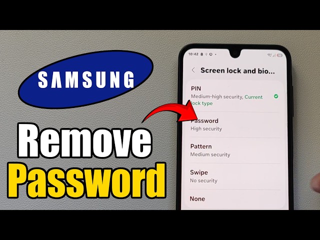 How To Remove Password / Pin / Pattern From Samsung Phone (Best Method)