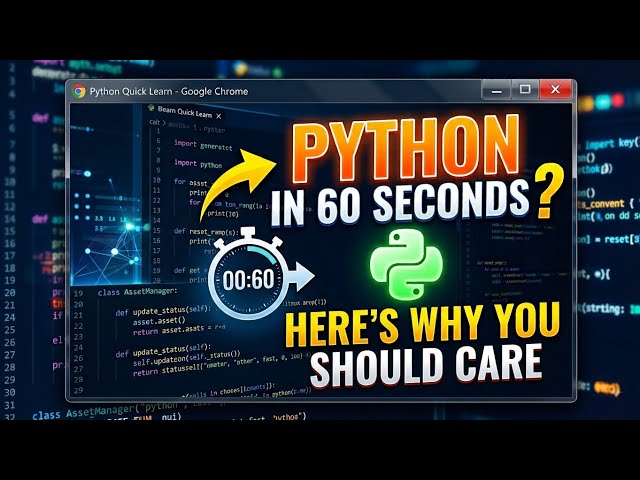 Python in 60 Seconds? Here's Why You Should Care