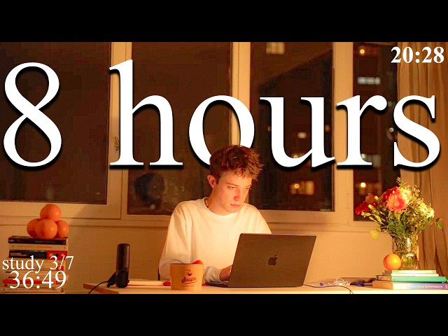 LIVE | 8-HOUR study with me 📚⛈️ rain sounds & pomodoro timer 60 & 10