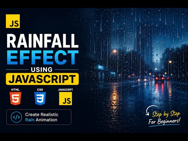 Raindrop Falling Effect using Javascript