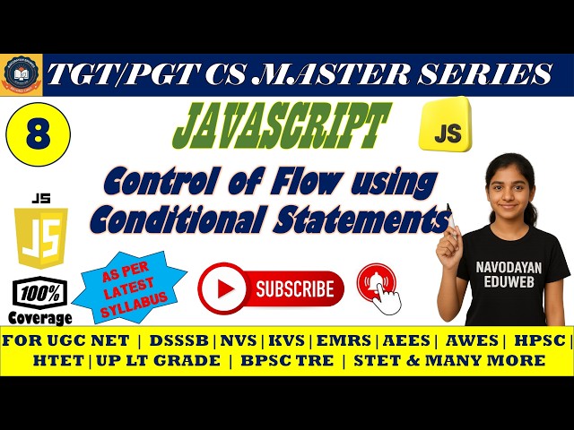 8 - JavaScript Conditional Statements Explained | If, Else & Switch in One Shot 🚀
