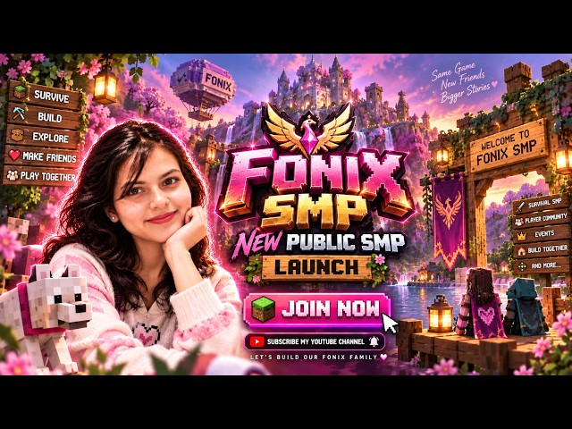 🔥 FONIX SMP IS LIVE! | 💗NEW PUBLIC MINECRAFT SMP 🌍 JOIN NOW! 🔴#minecraftlive