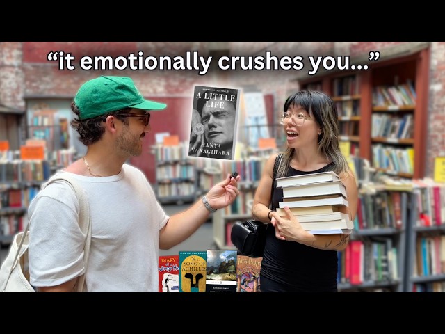 asking strangers in boston for fiction book recommendations
