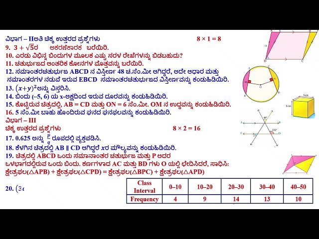CLASS 9 MATHS PRACTICE PAPER [ QN PAPER] SA 2