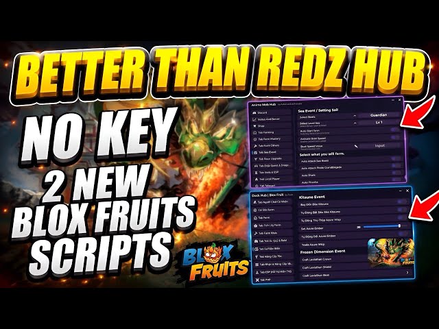 [NO KEY] 2 NEW BLOX FRUITS SCRIPT (Roblox) | BETTER THAN REDZ HUB | Fast Auto Farm  + Delta Executor