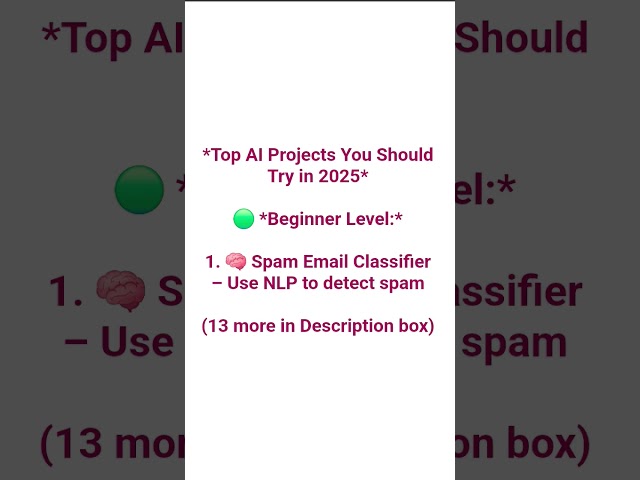 Top AI Projects to BOOST Your Career in 2025