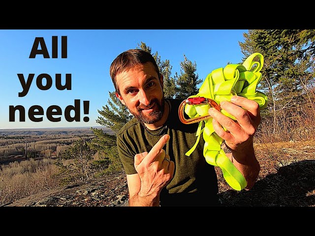 Rappelling for Beginners: easiest redundant anchor.