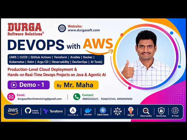 DEVOPS with AWS tutorials || Demo - 1 || by Mr. Maha On 17-08-2026 @6AM (IST)