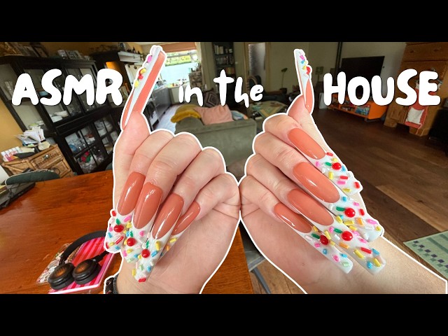 ASMR Tapping & Scratching in my Parents' House 🏡 No Talking