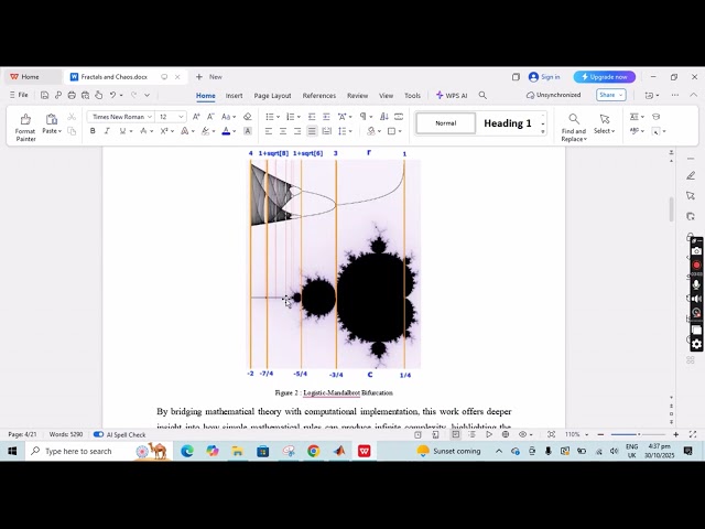 Fractals & Chaos in MATLAB | Mandelbrot Set, Logistic Map & Bifurcation Explained