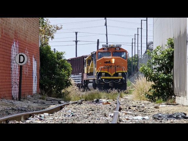 [HD] BNSF Y-LAC1121 Malabar Job in Vernon, CA with Street Running!