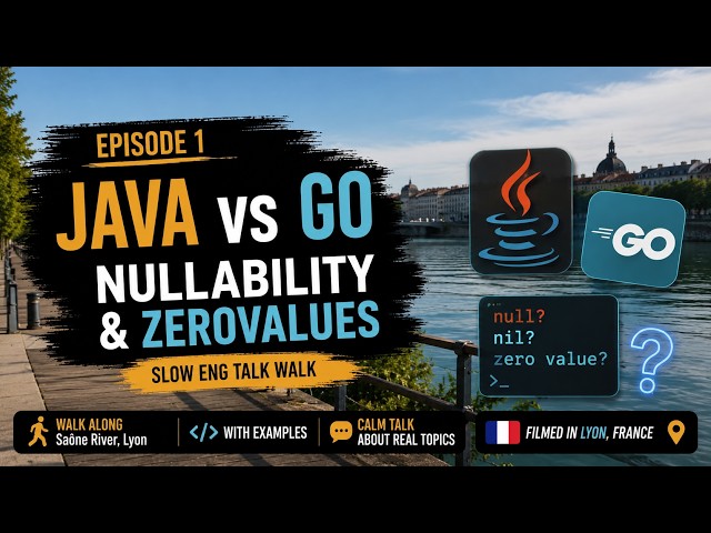 Java vs Go: Nullability, null vs zero/nil values | Slow Talk & Walk Along the Rhône in Lyon