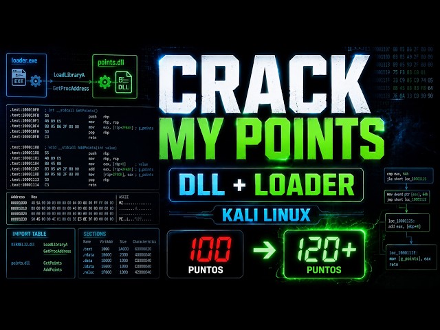 Crack my points (DLL + Loader) | Ingeniería inversa y parcheo en Kali Linux
