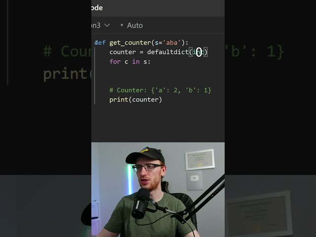 Python Dictionary, Defaultdict, and Counter Tricks
