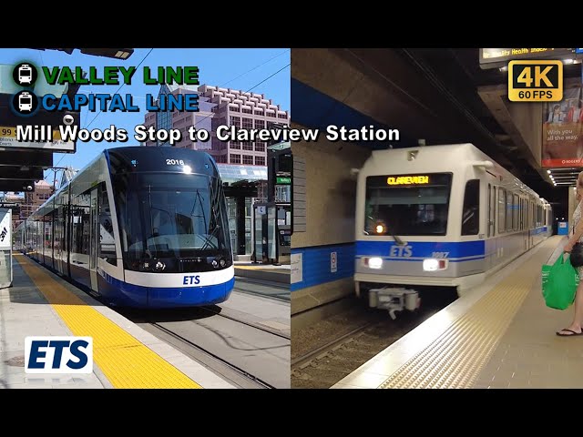 Edmonton LRT POV Walk: Mill Woods Stop to Clareview Station Via Churchill Station