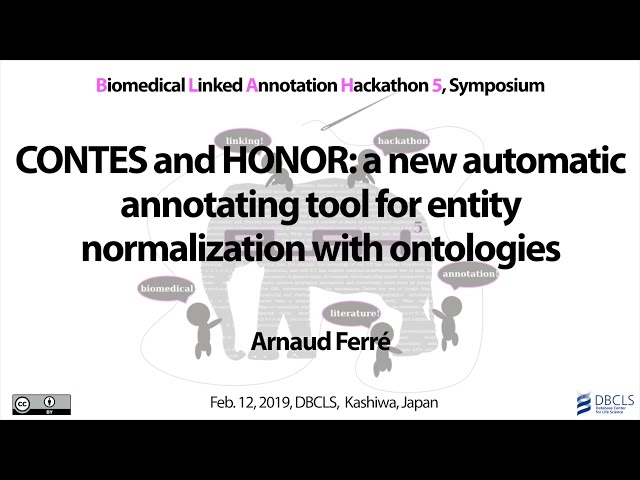 CONTES and HONOR: a new automatic annotating tool for entity normalization with ontologies @ BLAH5
