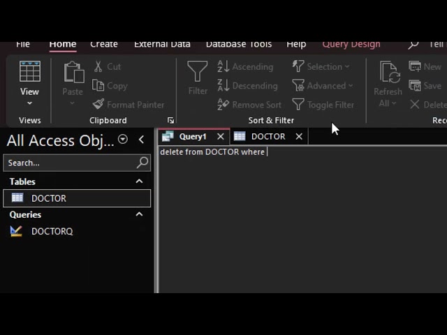 Delete Command in SQL in Ms access@COMPUTEREXCELSOLUTION #msaccess #access #dbms #viral