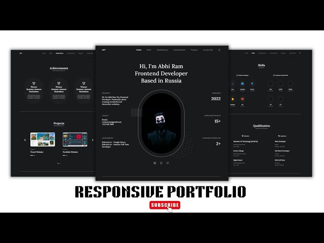 How to Make a Responsive Modern Portfolio Website | Html CSS JS Beginners To Advanced Full Tutorial
