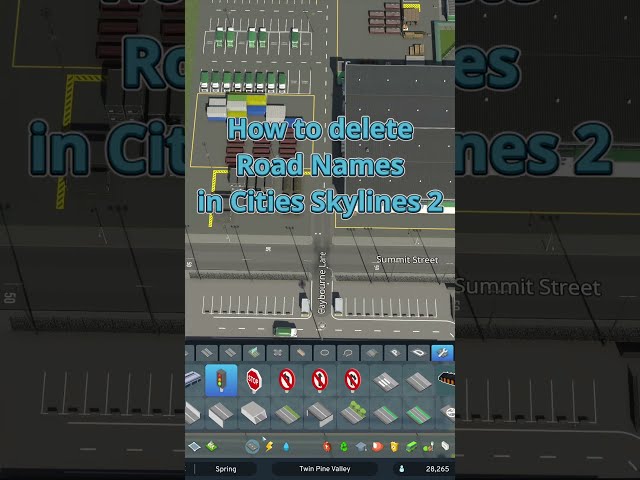 Deleting Roadnames #citiesskylines2 #deletingroadnames #citiesskylines2tips #shorts