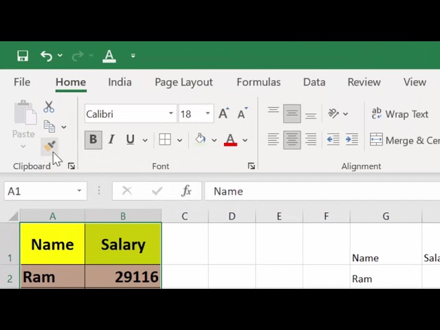 Format Painter in Microsoft Excel 2019@COMPUTEREXCELSOLUTION