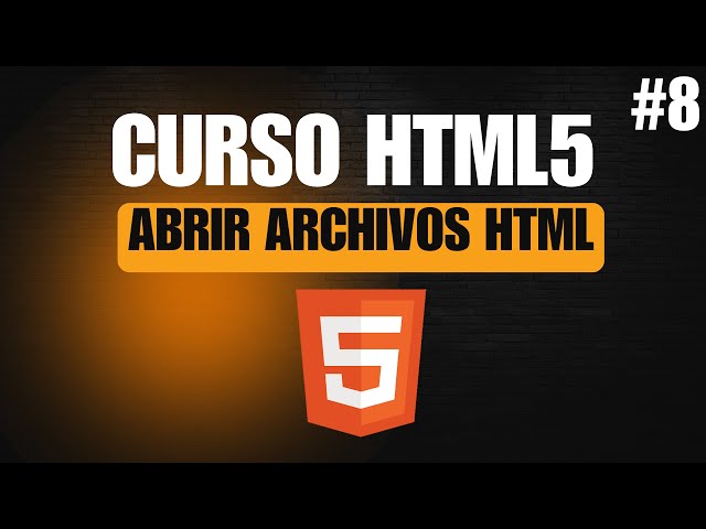 Opening HTML Files and Configuring Live Server | HTML from Scratch Course (#8)