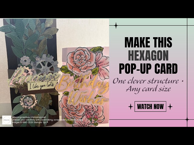 How to Make a Hexagon Pop-Up Fun Fold Card | Any Size Tutorial