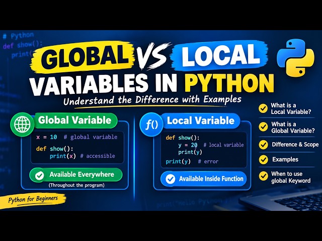 Global vs Local Variables in Python | Python Variables Explained with Examples