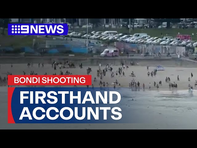 Locals recount moments gunmen opened fire in Bondi | 9 News Australia