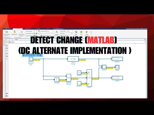 Detect Change block in matlab simulink 