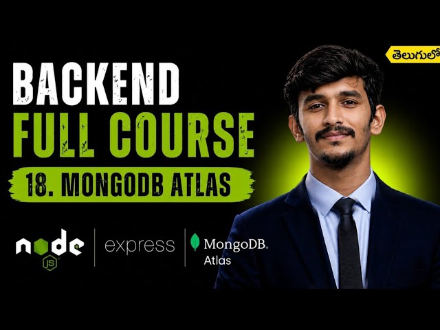 MongoDB Atlas in Telugu | Create Free Cloud Database | Backend Full Course #18