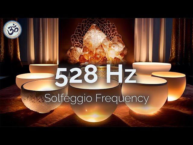 528 Hz Crystal Singing Bowls, Miracle Tone, Positive Transformation, Release Inner Conflict