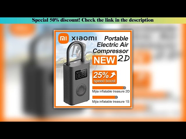 Review Xiaomi Mijia Air Pump 2D 25%Speed Boost Mini Portable Electric Air Compressor Treasure 150PS
