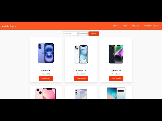 Responsive Mobile Store: MySQL CRUD, HTML, CSS, JS, PHP with Login, Cart, Admin Panel & More!