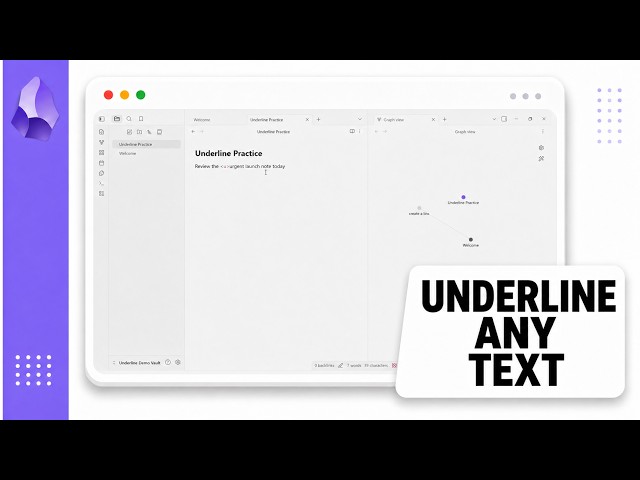 How to Add Underline in Obsidian (Text Emphasis Trick)
