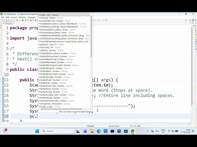 Difference Between next() and nextLine() methods in Java
