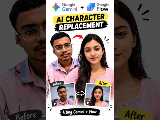 AI Character Replacement in video Using Google Flow | Tutorial video