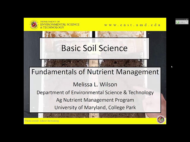Basic Soil Science - Fundamentals of Nutrient Management 2017