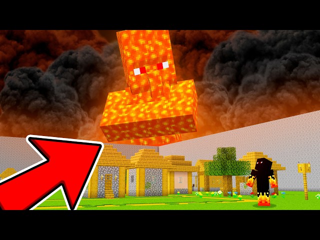 LAVA VILLAGER BECAME GIANT IN MINECRAFT TO DESTROY EVERYTHING