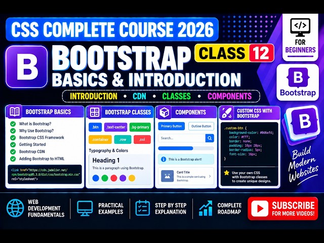 CSS Complete Course 2026 | Class 12 | Bootstrap Basics & Introduction | Urdu/Hindi