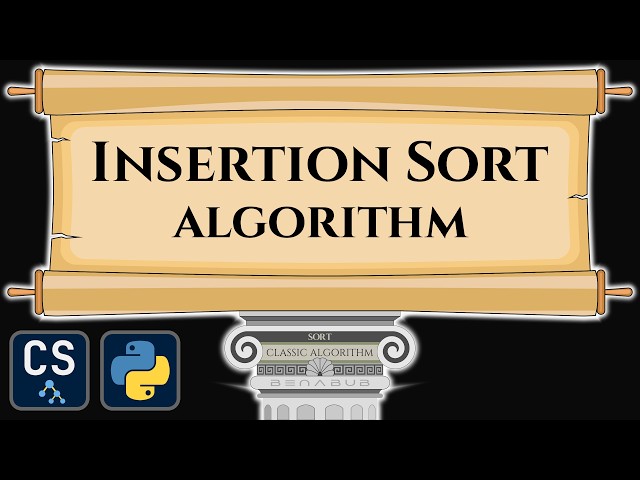 Insertion Sort Algorithm Visualization | Step by Step Python Code Animation