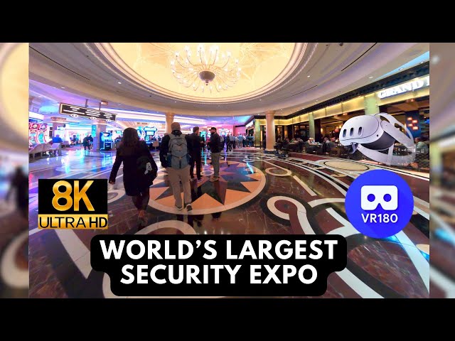 8K VR180: Inside the World's Largest Security Expo - Venetian Mega-Walk (60FPS)