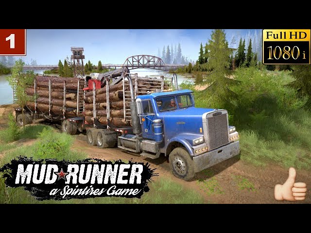 Spintires: MudRunner gameplay american wilds Freightliner FLD 120 Гора Логмор 🔴