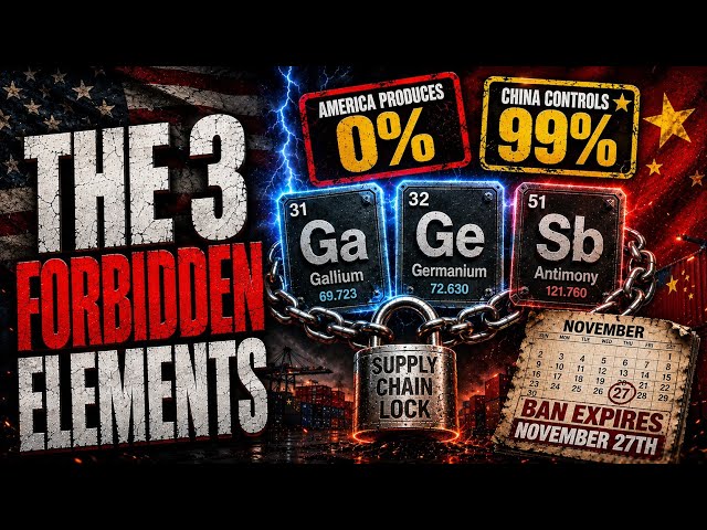America Produces 0%. China Controls 99%. The Ban Expires November 27th.