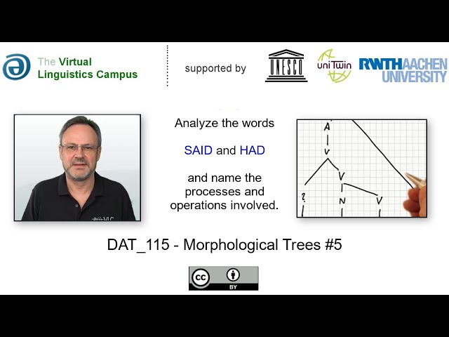 DAT_115 - Morphological Analysis: said & had
